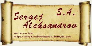 Sergej Aleksandrov vizit kartica
